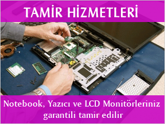 Notebook, Yazıcılar, LCD Monitörleriniz Garantili Tamir Edilir